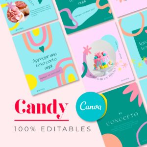 plantillas editables candy